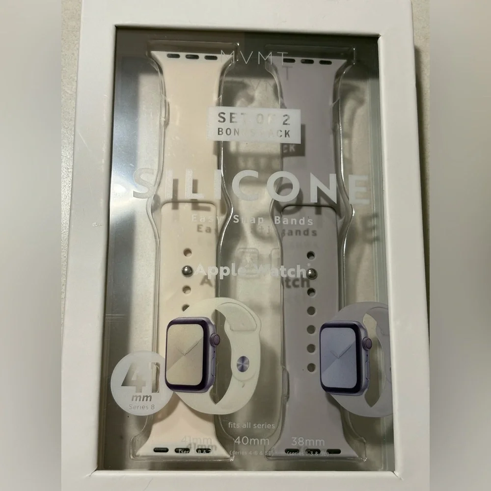 Apple Watch Bands in Silver and Cream fits 38/40/41mm